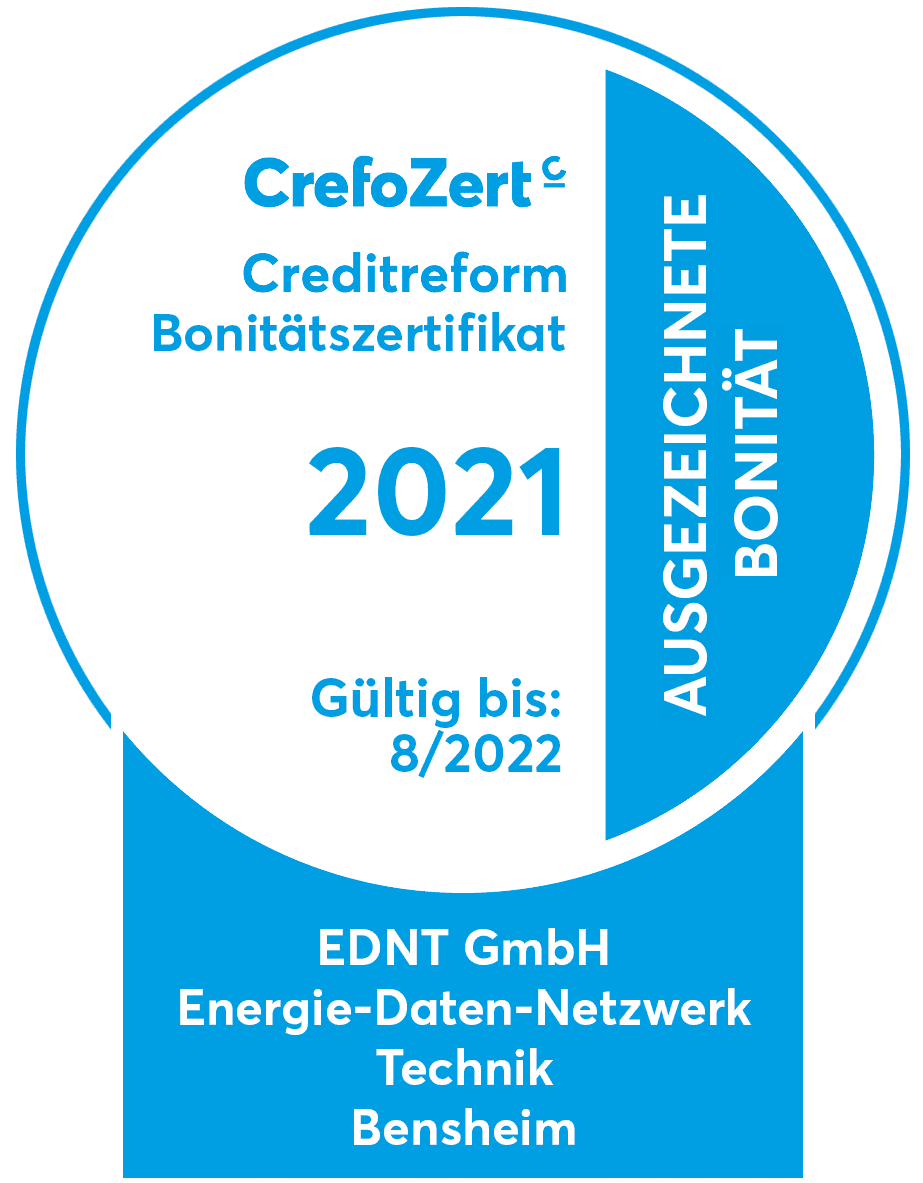 Die EDNT GmbH erhielt für ausgezeichnete Bonität das Creditreform Bonitätszertifikat.